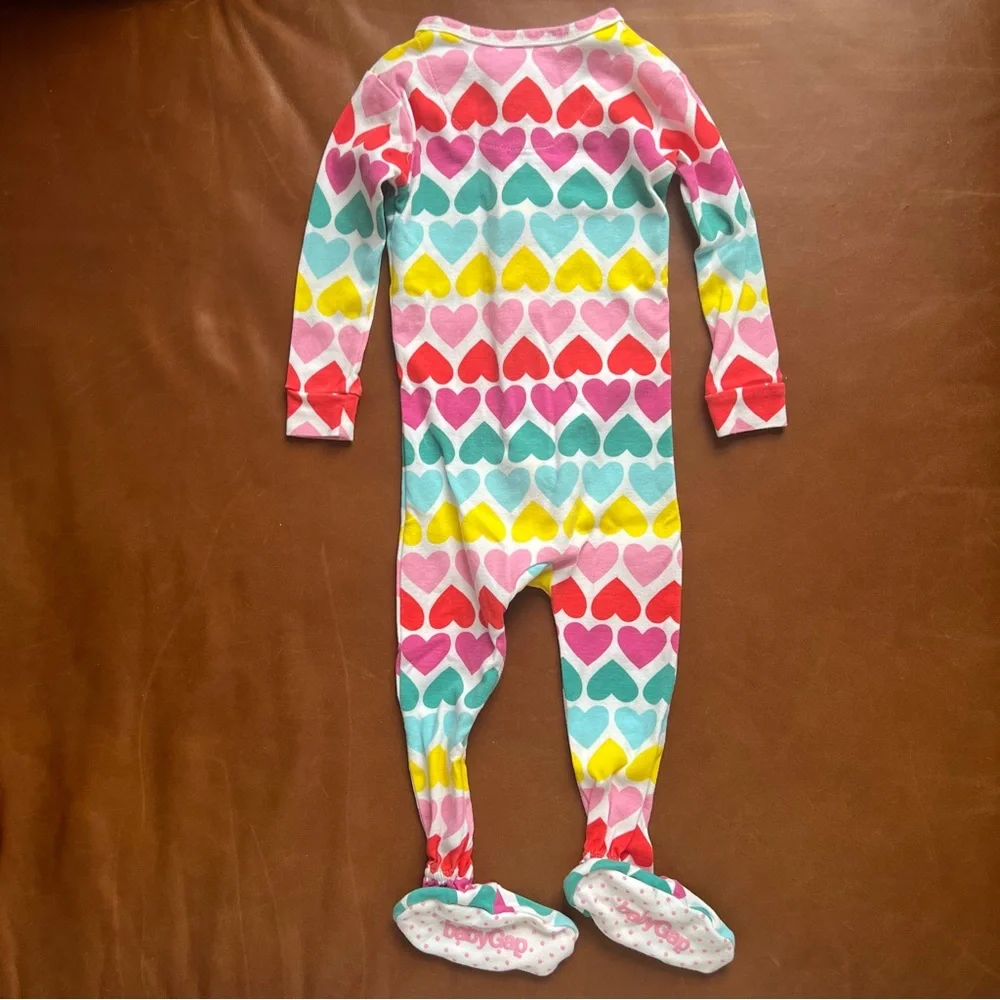 GAP Baby Colorful Hearts Cotton Footie PJs, 18-24mo